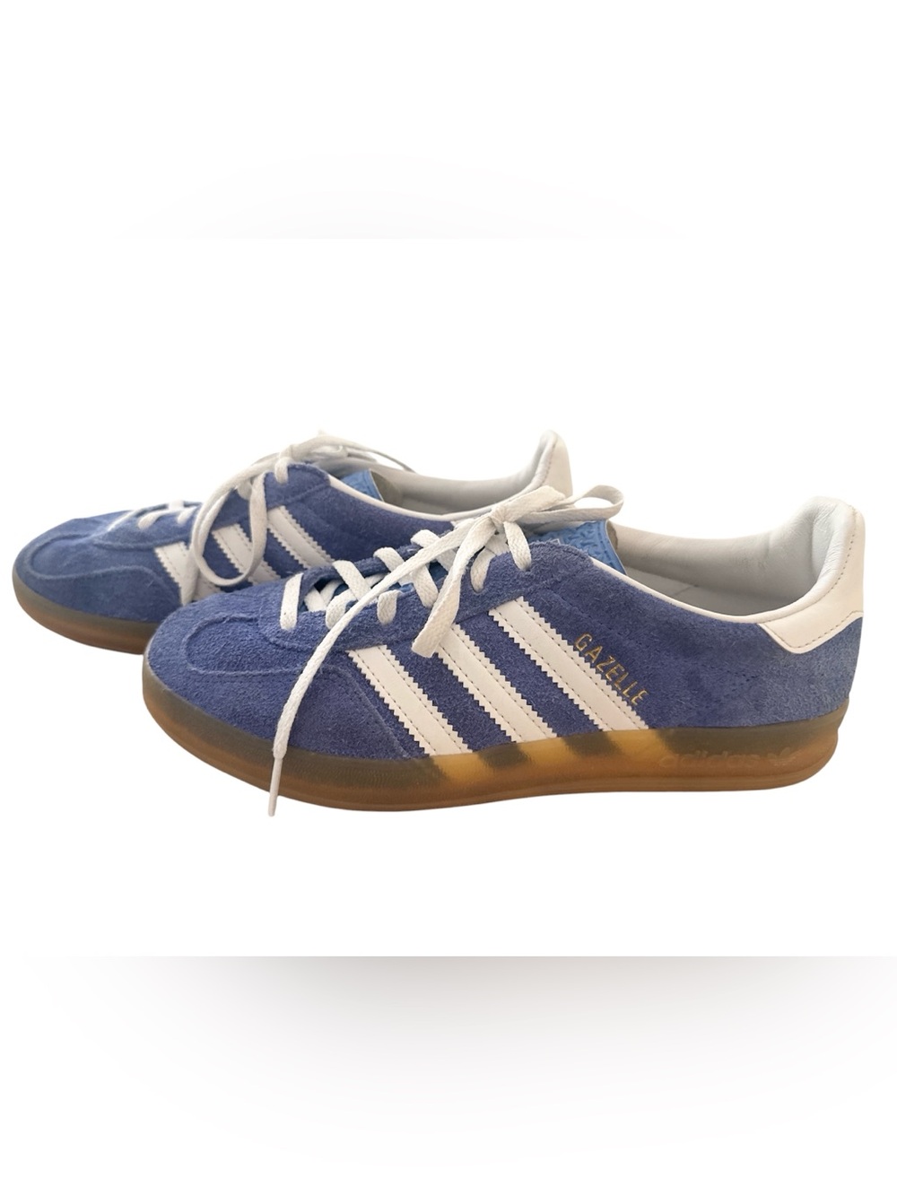 Adidas Gazelle Indoor Blue Fusion Gum Suede Sneakers Women’s Size 7 💙